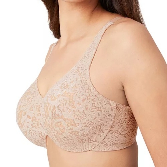 Wacoal Full Figure Halo Lace Underwire Bra - Sz 34C US/UK - Picture 2 of 11